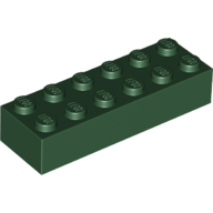 Lego kostka (kostička) 2x6, tmavě zelená (4271438, 4496294, 6047490, 6215657)